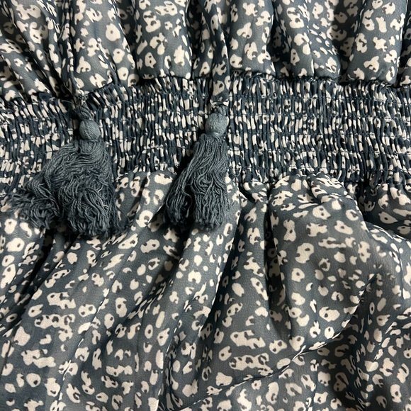 Dokotoo Womens Size S Blue Long Sleeve Split V Neck Ruffle Chiffon Mini‎ Dress - Picture 3 of 7